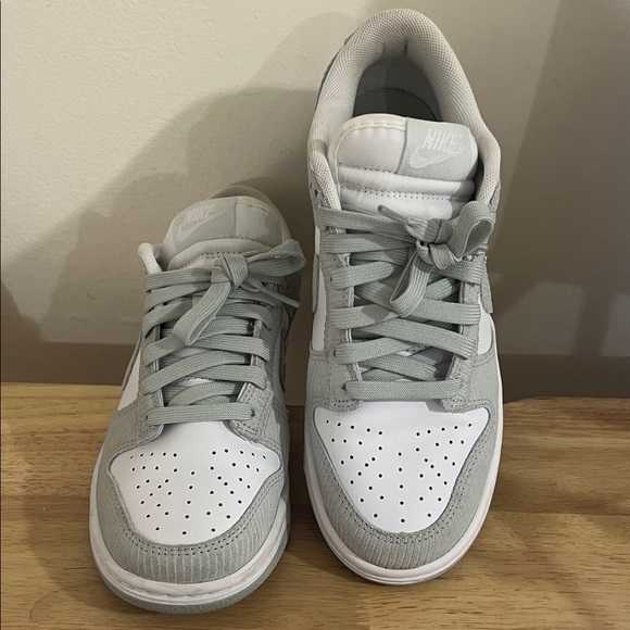Nike Dunk White and Light Gray Athletic Shoes - Picture 1 of 3